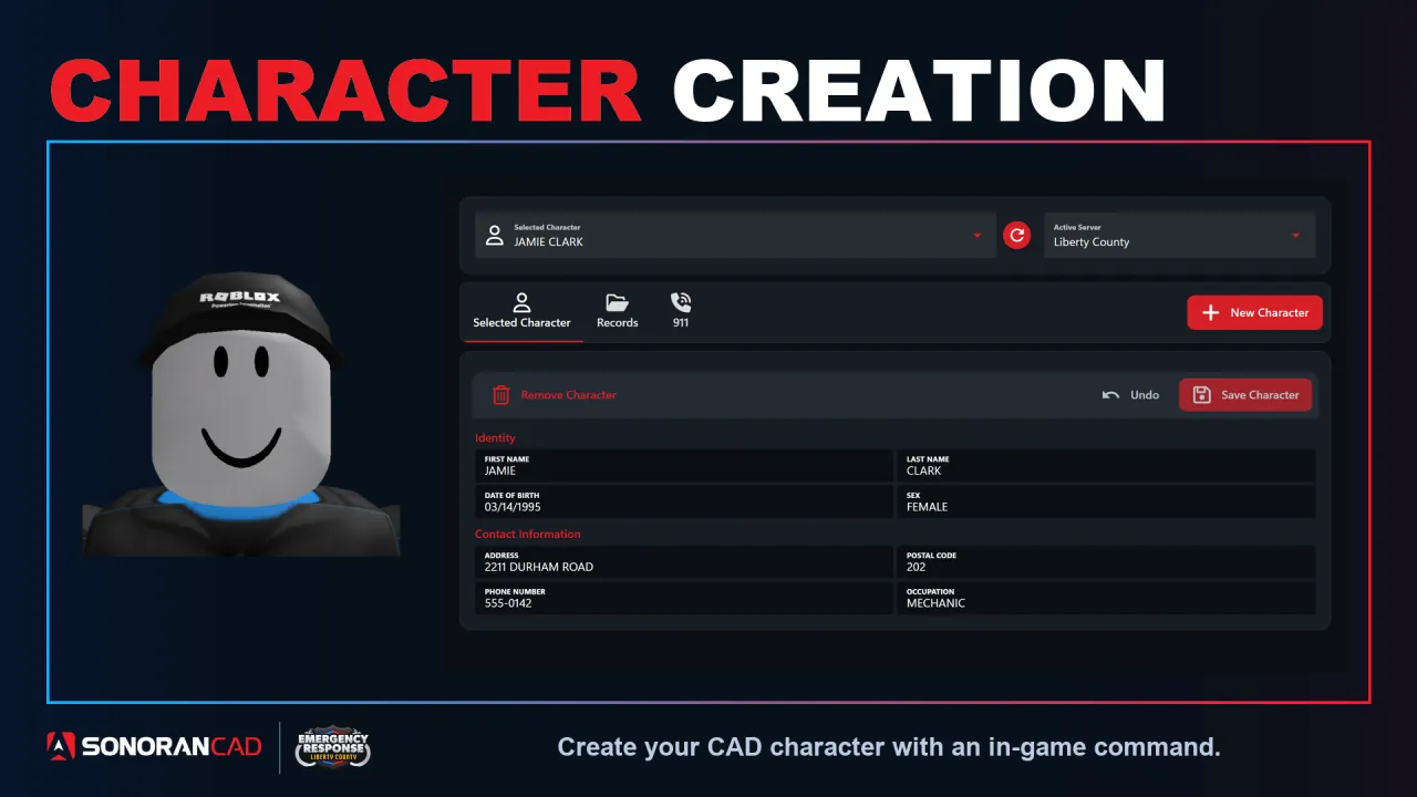 Character Creation Preview