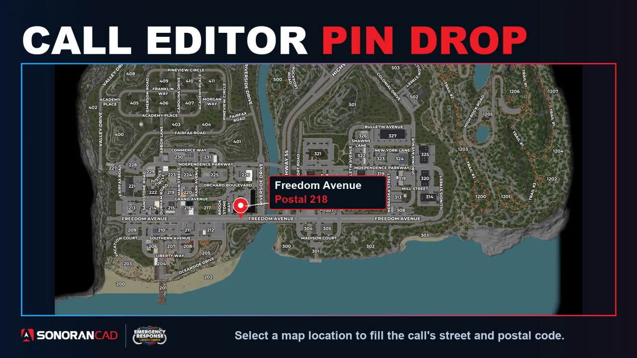 Call Editor Pin Drop Preview